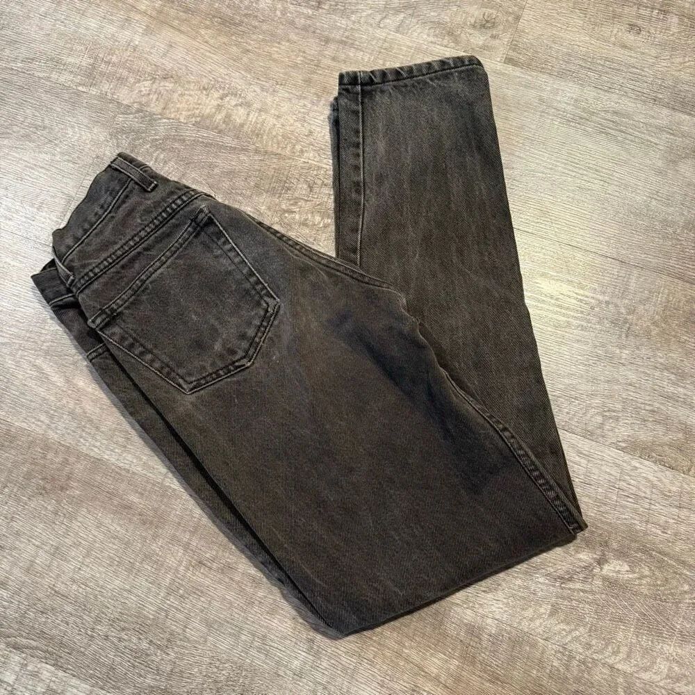 Vintage Guess George’s Marciano Black Grey Dark Denim Jeans Taper Slim Flaw 24”